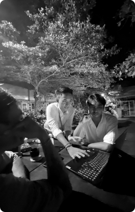 People working on a project