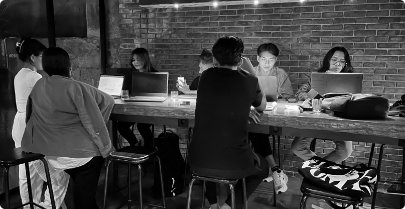 People working on a project